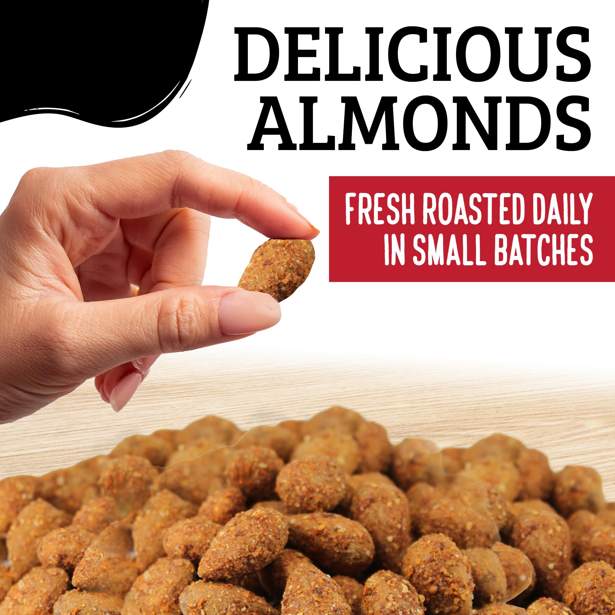 Almond Brothers Roasted Almonds - Crispy Onion n' Chili with Aleppo Pepper - Pack of 3, 5 oz - Hand Crafted, Gluten-Free, Non-GMO