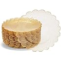 BLUE PANDA 50-Pack Gold Plastic Plates - Gold Glitter Plates with Scalloped Edges, Disposable for Birthdays, Weddings, Bridal Shower, 9 inches