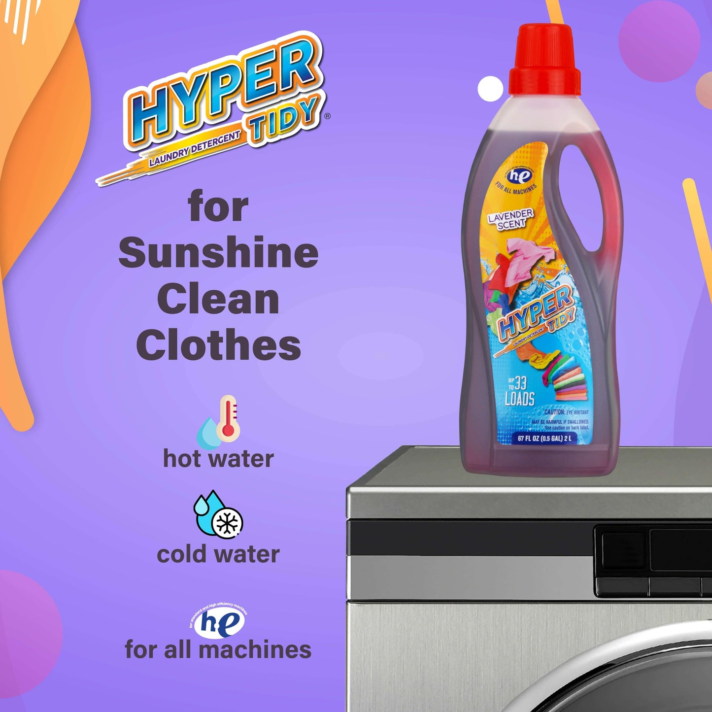 Juniper CLEAN, Liquid Laundry Detergent, All Clothes, 33 Loads, Fresh Sunshine Scent, 67 Fl Oz / 2 L (Pack of 1)
