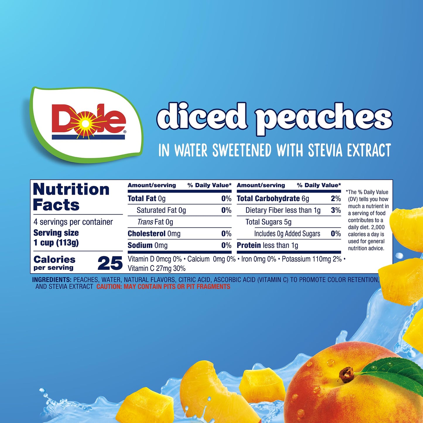 Yellow Cling Diced Peaches (Pack of 2)