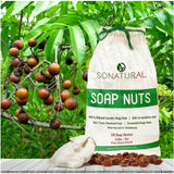 SoNatural Organic Soap Nuts Wash Bag Included - Deseeded Soap Berries | Hypoallergenic Laundry Detergent for Sensitive Skin & Baby Clothes| Fragrance