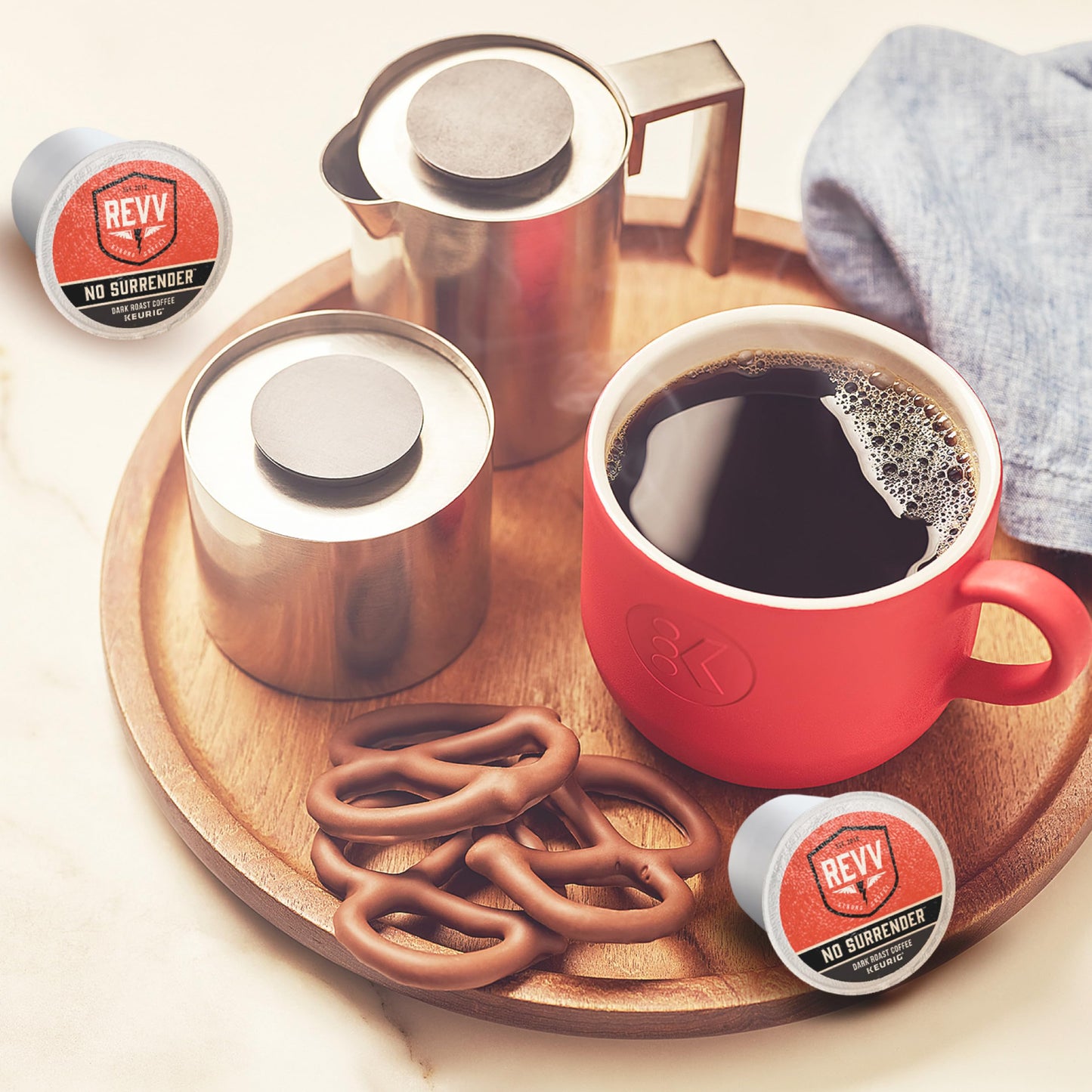 REVV No Surrender Keurig Single-Serve K-Cup Pods, Dark Roast Coffee, 48 Count