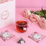 Little Red Tea House English Breakfast Tea for Health & Wellness | Black Tea Bags | Pyramid Tea Infusers Presentation Box Tea Gift Set | For Tea