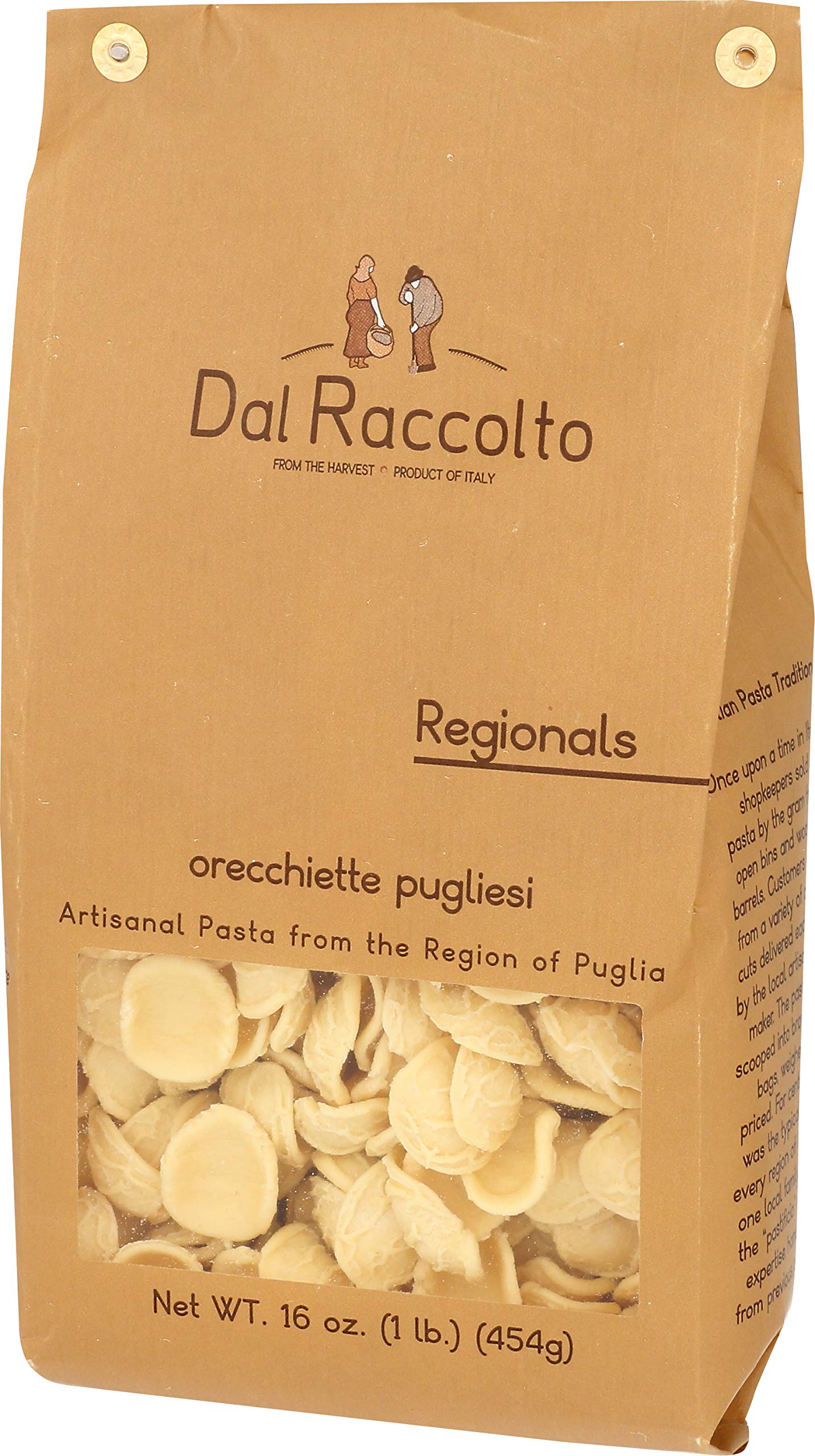 Dal Raccolto Pasta - Orecchiette Pugliesi, 1 lb Bag