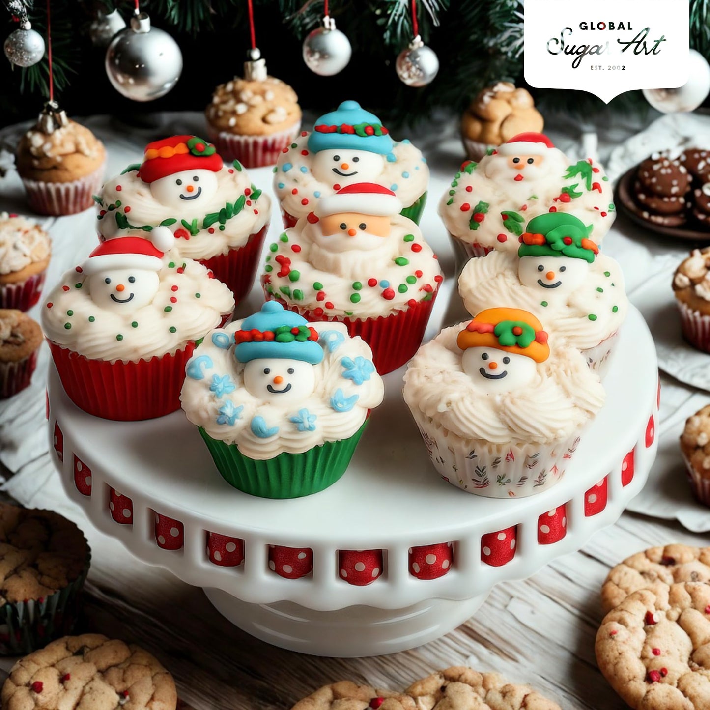 Christmas Cupcake Toppers, Holiday Cake Toppers, Royal Icing Decorations, Cupcake Decorations, Cake Toppers, Holiday, Edible, Cookies and Chocolates
