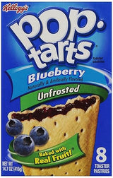 Kellogg's Pop-Tarts Frosted Blueberry Toaster Pastries 8 ct (Pack of 2)