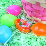Bulk Plastic Candy Filled Easter Eggs with Jelly Beans and Stickers, Basket Stuffers, Assorted Bag of 45 (Bag of 45)