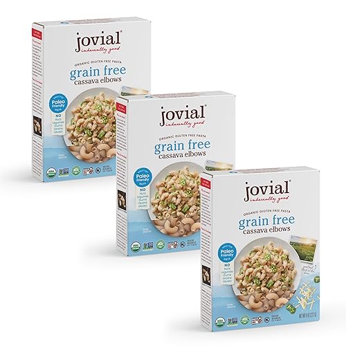 Jovial Grain-Free Cassava Elbows - Gluten Free Elbow Macaroni,Cassava Pasta, Paleo Pasta, Grain-Free, 100% Organic Pasta, USDA Certified Organic