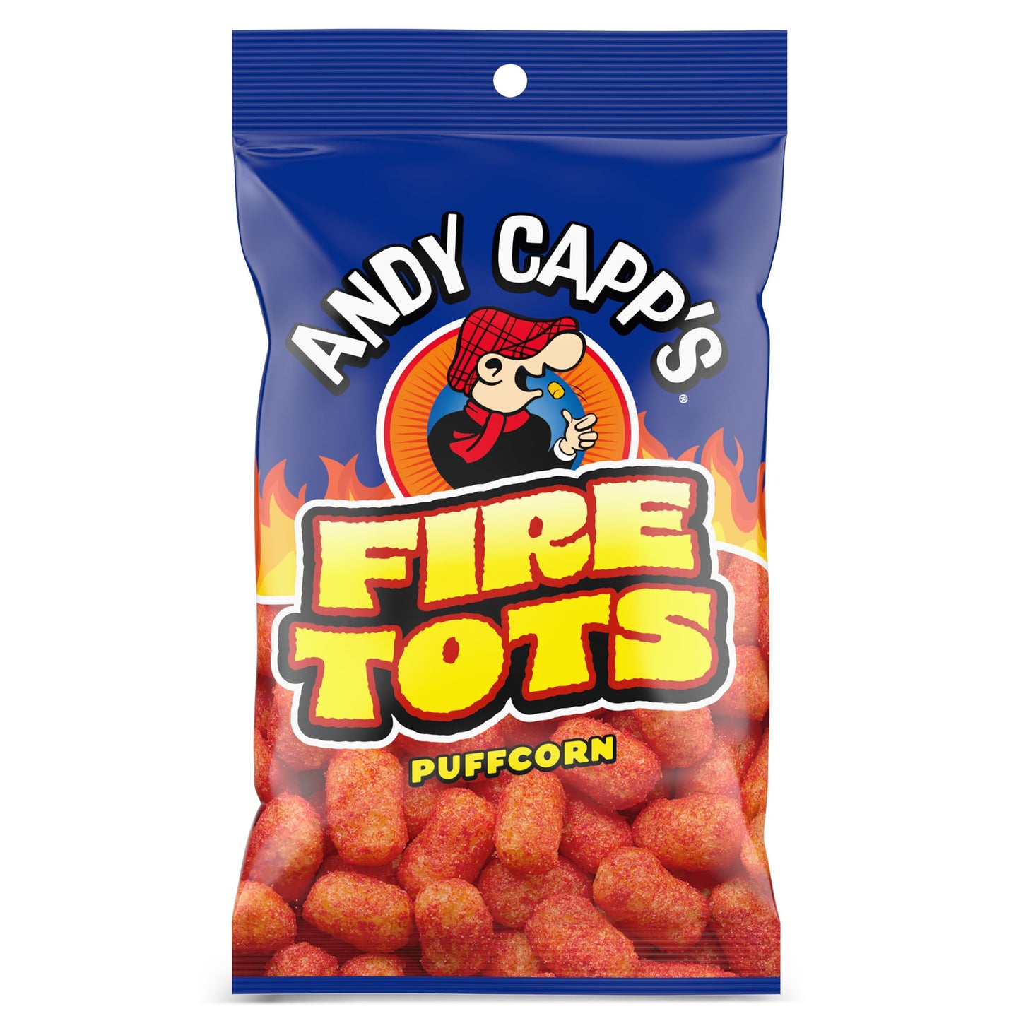 Andy Capp's Fire Tots, Puffcorn Snack, 1.5 oz.