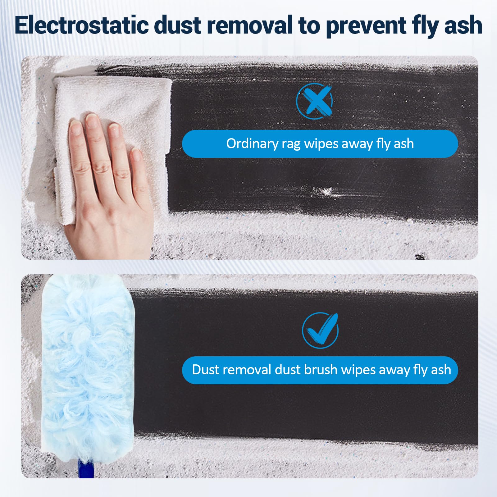 30-Pack Duster Refills Kit -Heavy Duty Disposable Dust Replacement Heads Includes 3 Duster Handles for Home and Office Cleaning Ceiling