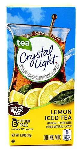 Crystal Light Lemon Iced Tea Drink Mix, 12-Quart Canister (Pack of 13)