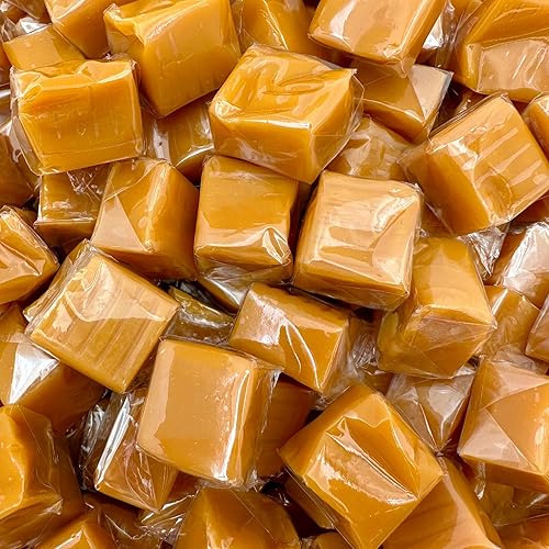 Vanilla Caramel Cubes Candy, Individually Wrapped, 1.5-Pound Pack (About 100 Pieces)