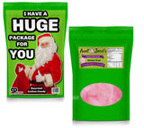 Huge Package Naughty Cotton Candy - Funny Candy for Women - Funny Santa Gag Gift for Christmas Lovers - Pink Strawberry Flavor - Stocking Stuffers