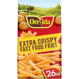 Ore-Ida Extra Crispy Fast Food Fries French Fried Frozen Potatoes, 1 Bag, for Easy Snacks and Dinner Sides, Gluten-Free, 26 oz