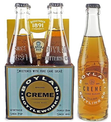 Boylan Cream Soda, 12 Fl Oz (24 Glass Bottles)