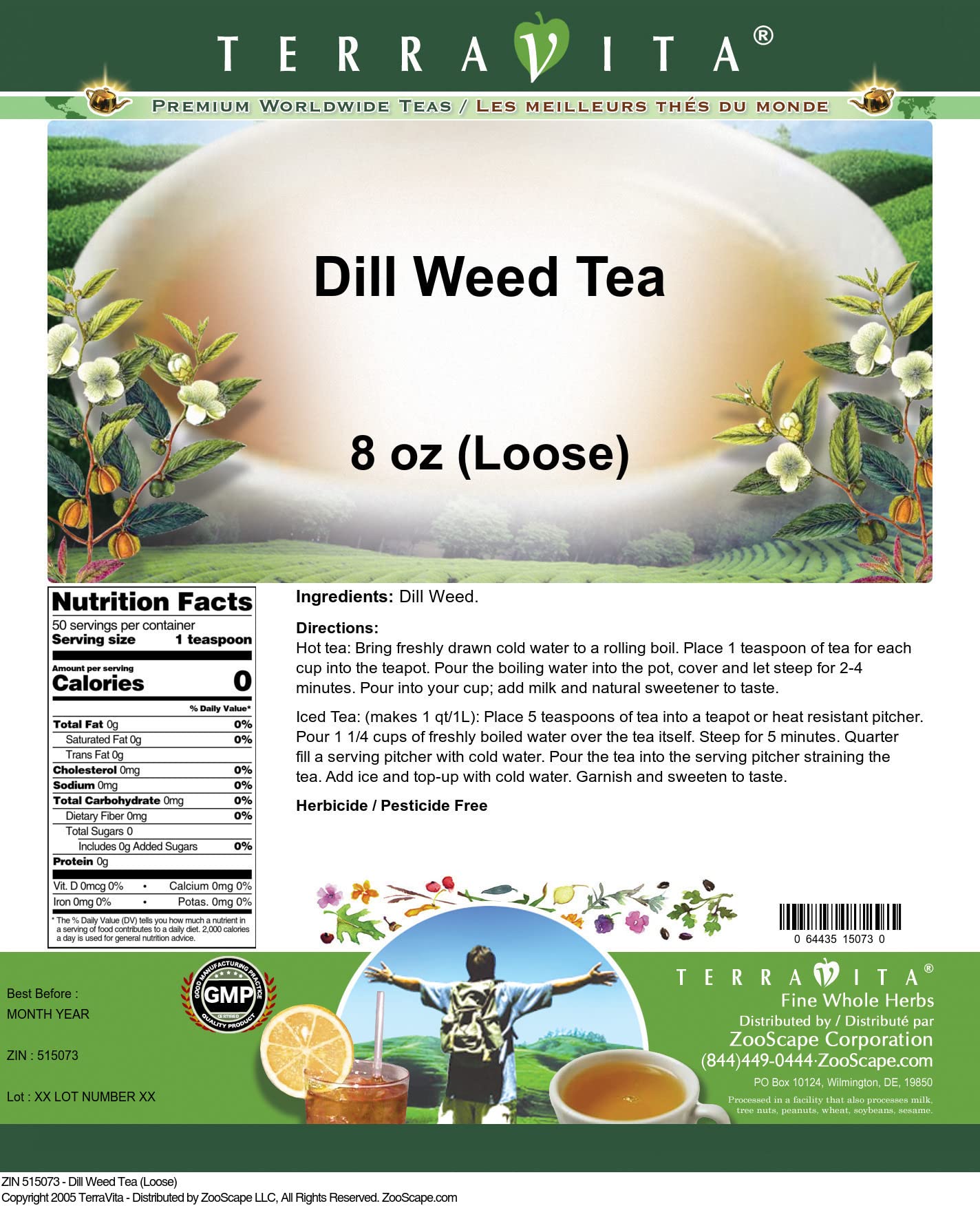 Dill Weed Tea (Loose) (8 oz, ZIN: 515073) - 3 Pack