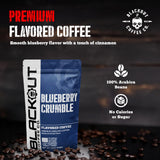 Blackout Coffee Blueberry Crumble Flavored Ground Coffee - Medium Roast, Smooth Taste, Guilt-Free Indulgence - Freshly Roasted 12oz Bag