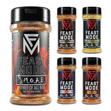 Feast Mode Flavors | Picante Pack | 5 count | 5oz seasonings | meal prep seasoning, low sodium, no msg, gluten free, low calorie, no artificial