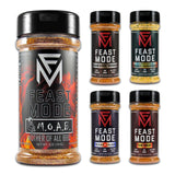 Feast Mode Flavors | Picante Pack | 5 count | 5oz seasonings | meal prep seasoning, low sodium, no msg, gluten free, low calorie, no artificial