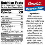 Campbell’s Mushroom Gravy, 10.5 Oz Can