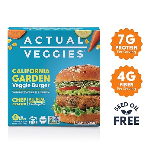 Actual Veggies California Garden Veggie Burger, 12 Oz