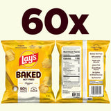 Baked Lay's Potato Chips, Original, 0.875 oz Bags, (60 Pack), 50% Less Fat, Gluten Free, No Artificial Flavors, No Colors from Sources