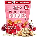 Cooper Street Twice-Baked Cherry White Chip Biscotti Cookies (16 oz) - Over 50 Biscotti Cookies per Bag Loaded with Real Fruit, Traditional Italian
