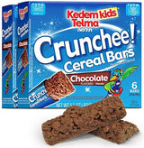Kedem Kids, Crunchee! Dairy Chocolate Flavored Cereal Bars, "2 Pack" (Total 12 Bars) Individually Wrapped, Good Source of Calcium
