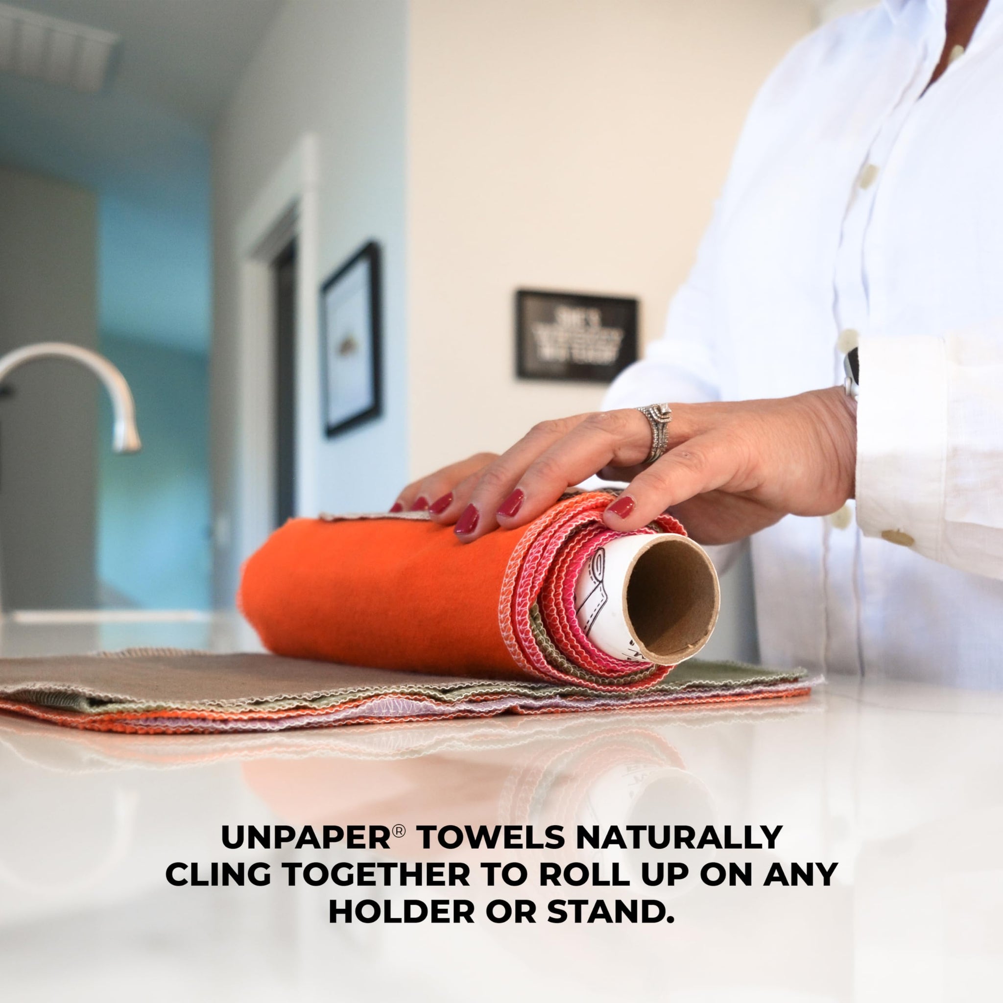 Marley's Monsters UNpaper Towels - 24 Count roll, Reusable Paper Towels, Paperless, Cotton, Tree Free (ModGeo)