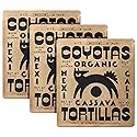Coyotas - Organic Cassava Tortillas - Grain-Free, Gluten-Free, Non-GMO, Vegan, Paleo, Medium 6 Inch - 8 Tortillas Per Pack (3 Packs)