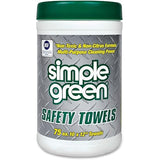 Simple Green Safety Towels, 10 x 11 3/4, 75/Canister, 1Each
