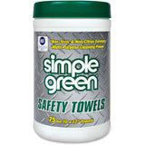 Simple Green Safety Towels, 10 x 11 3/4, 75/Canister, 1Each