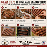 Hi Mountain Seasonings ? Snack Stick Seasoning Kit ? MESQUITE BLEND ? Includes Seasoning, Cure, Casings, & Directions ? Seasons up to 20 lbs of Meat ?