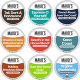 Maud's Original Coffee Pods Variety Pack, 80 ct, 9 Assorted Roasts, Dark & Medium Roast Coffee in Single Serve Pods - 100% Arabica Coffee, Compatible