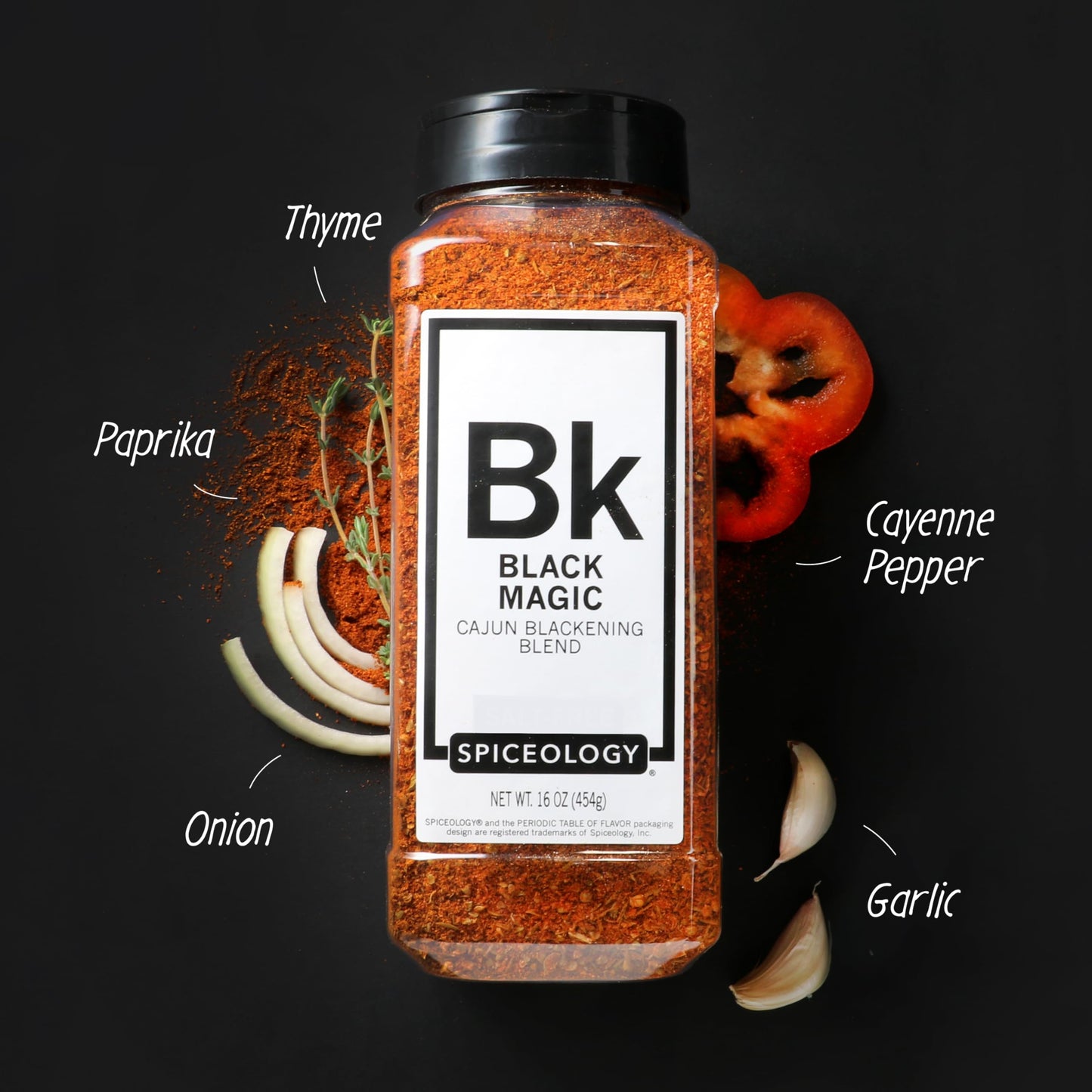 Spiceology - Black Magic Cajun Blackening Seasoning - Bold & Savory Blackening Rub for Chicken, Fish, Turkey, and More, 18 oz