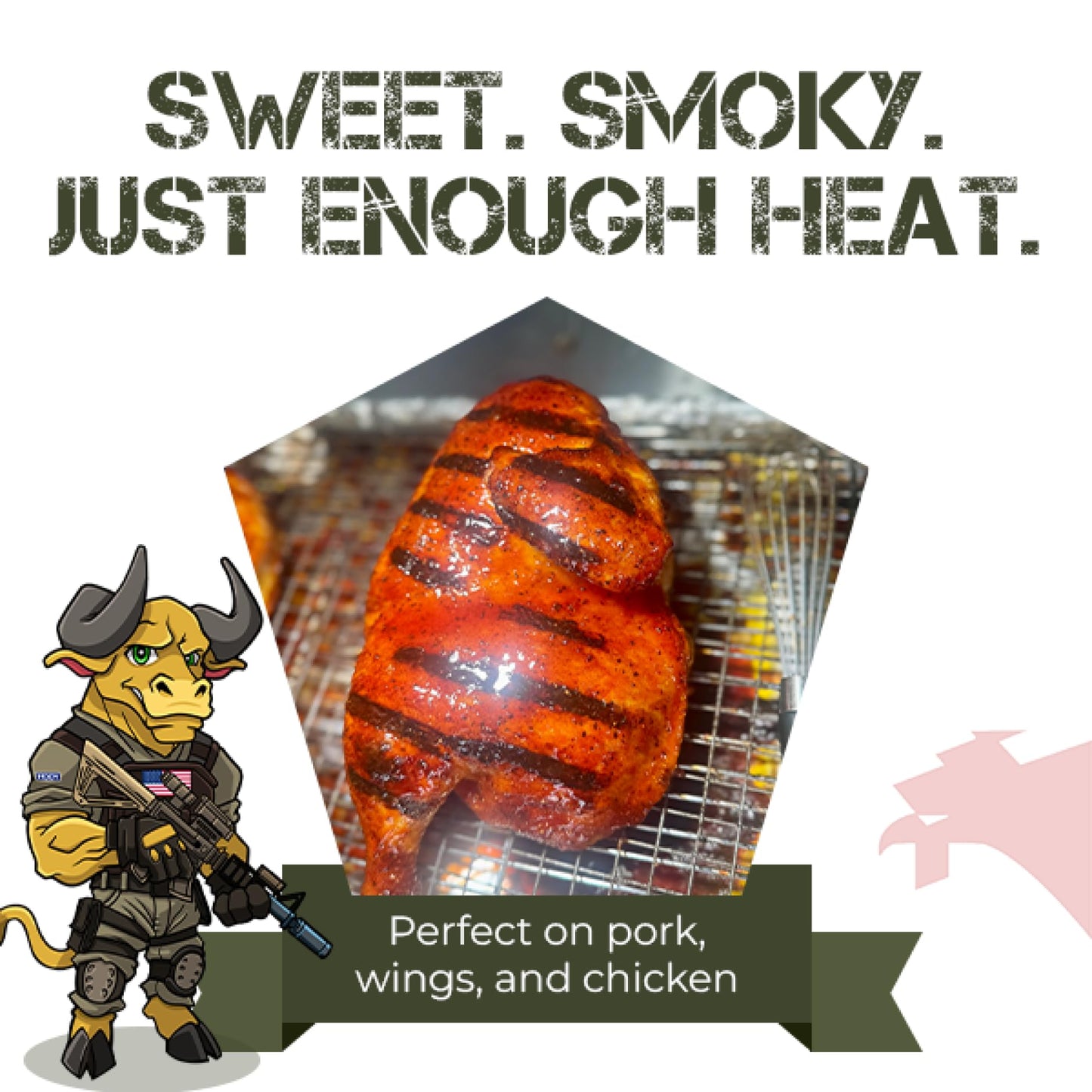WarPig BBQ SNAFU Elite BBQ Sauce - Sweet Pineapple Orange Chipotle Glaze for Chicken & Poultry - Mahogany Finish Texas Style Barbecue Sauce
