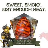 WarPig BBQ SNAFU Elite BBQ Sauce - Sweet Pineapple Orange Chipotle Glaze for Chicken & Poultry - Mahogany Finish Texas Style Barbecue Sauce