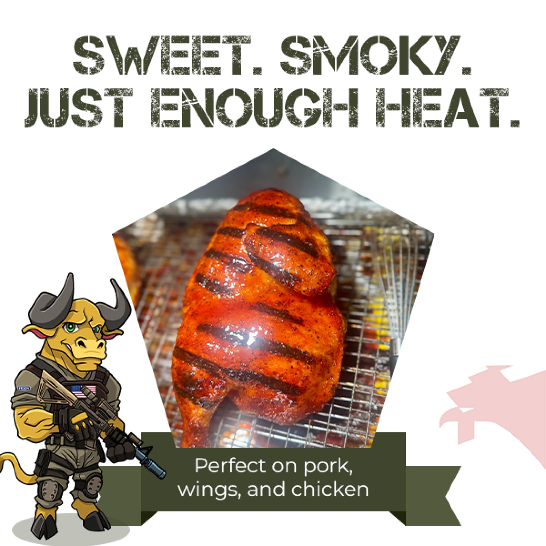 WarPig BBQ SNAFU Elite BBQ Sauce - Sweet Pineapple Orange Chipotle Glaze for Chicken & Poultry - Mahogany Finish Texas Style Barbecue Sauce