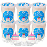 CHOCOLATE STORYBOOK Cotton Candy - Unique Idea for Holidays, Birthdays, Gag Gifts, Party Favors (Birthday Cake, 1.75 oz each, 6-Pack)