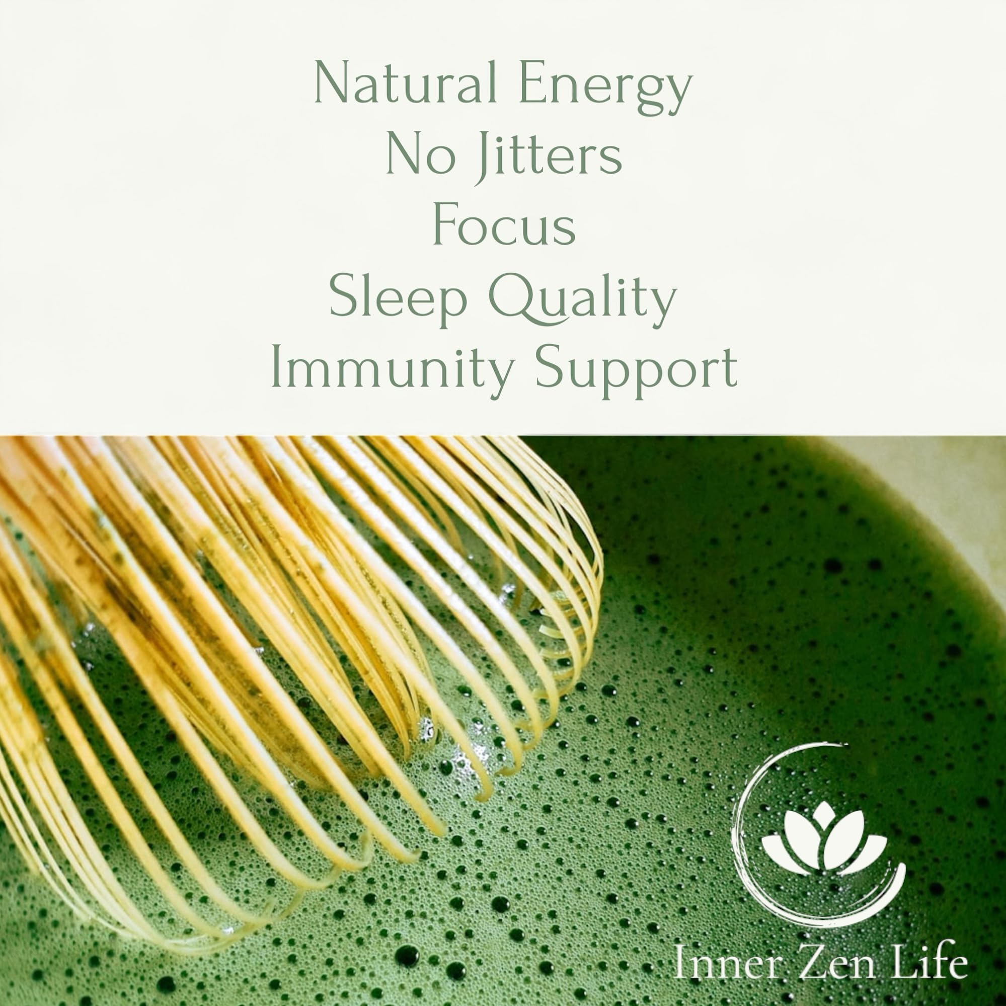 Inner Zen Life Ceremonial Grade Matcha Green Tea Powder | Premium Japanese First Harvest | Smooth & Balanced Flavor | Natural Energy & Focus | 100 g