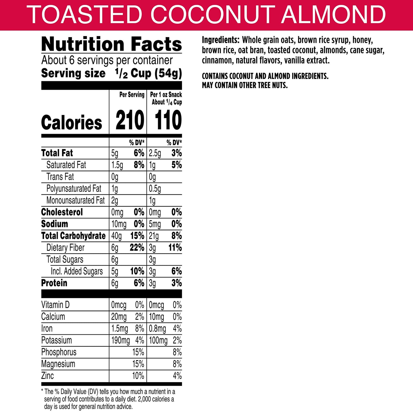 Granola, Bear Naked Fit, Toasted Coconut Almond, Vegetarian and Gluten Free, 12oz Bag