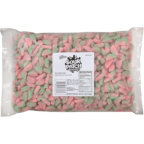 SOUR PATCH KIDS Watermelon Soft & Chewy Gummy Candy, Bulk Candy, 5 lb