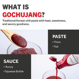 Gochujang Korean Chili Sauce [7.5 oz | Pack of 2] [Spicy Miso] - Medium Hot Squeeze Bottle | Korean Hot Pepper Paste Sauce for Bibimbap, Tteokbokki