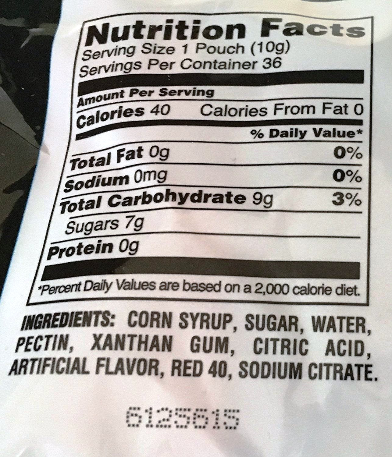 Bloody Bites Glow In The Dark Plastic Fangs With Oozing Candy Blood Bags Watermelon Flavor 36 Count Bag