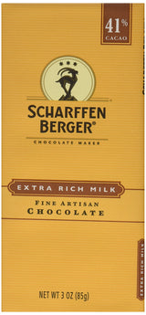 Scharffen Berger, Milk Chocolate Bar 41%, 3 oz