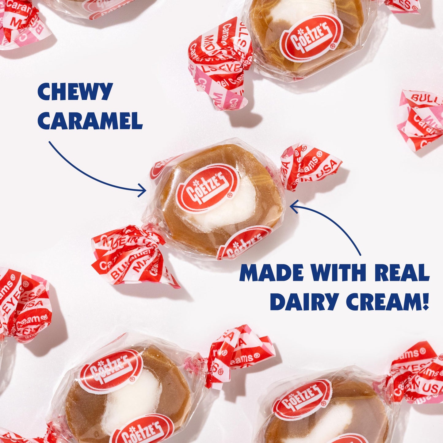 Goetze's Candy Vanilla Caramel Creams - 4 Ounce Bag - Fresh from the Factory