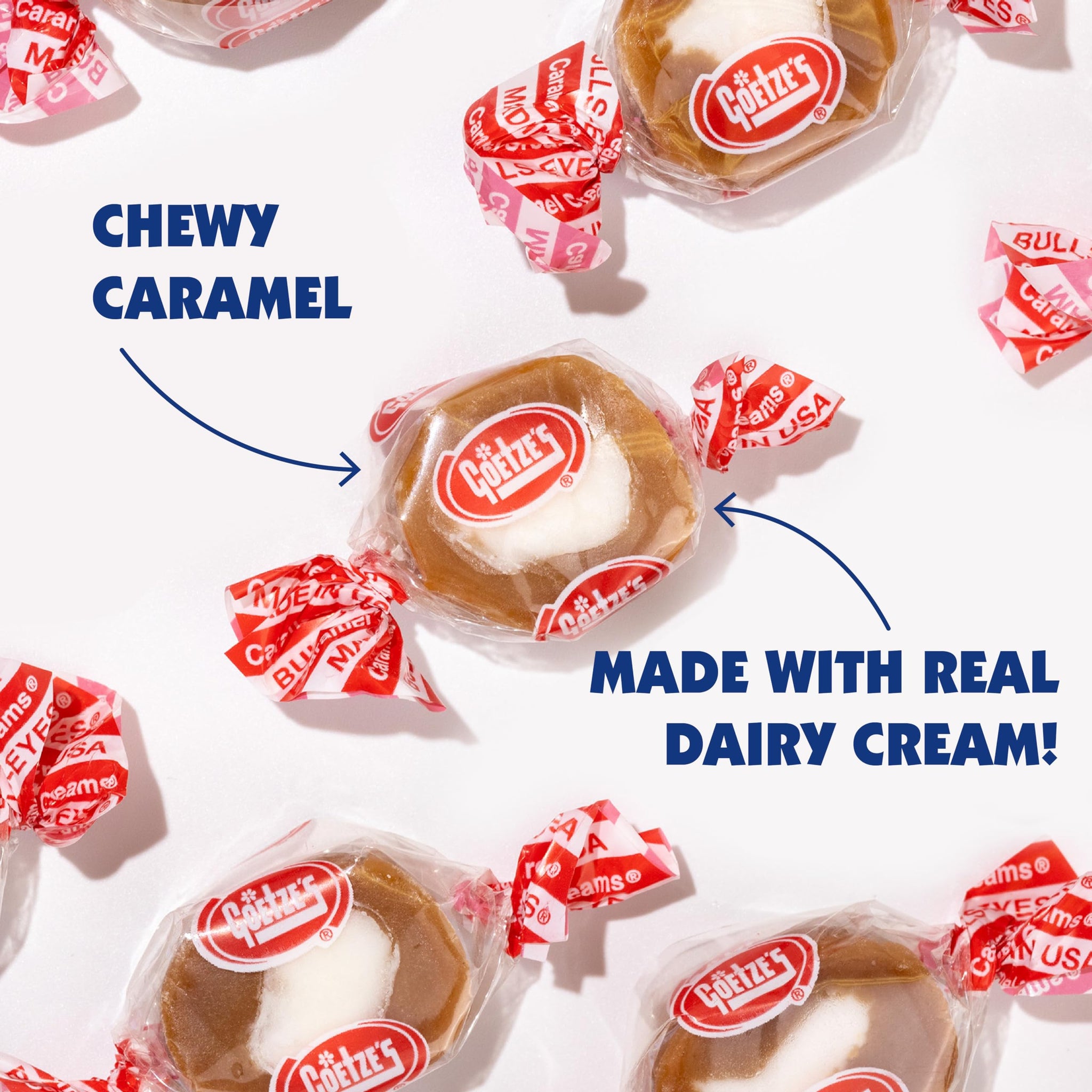 Goetze's Candy Vanilla Caramel Creams - 4 Ounce Bag - Fresh from the Factory
