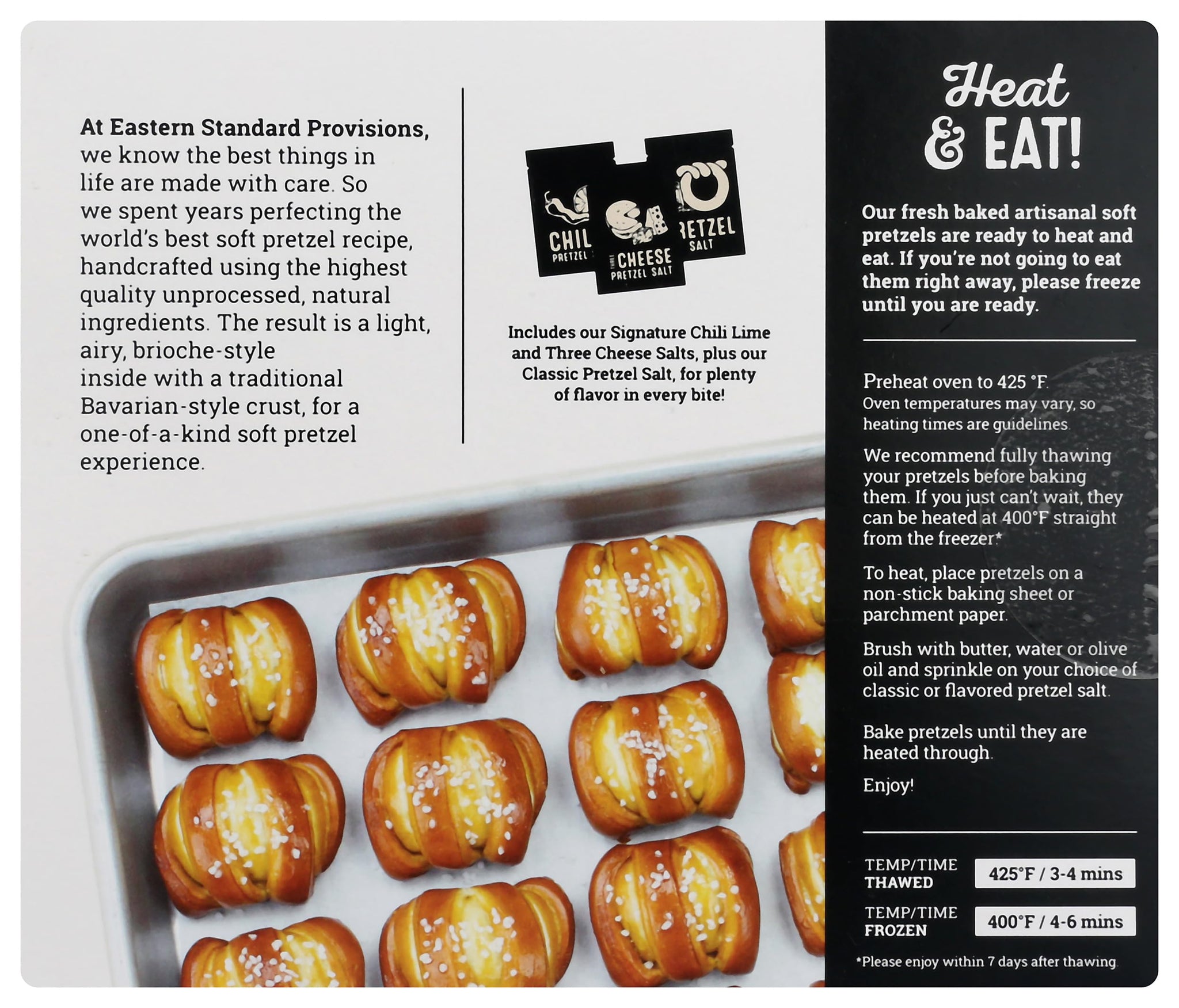 Eastern Standard Provisions, Frozen, Pretzels Artisinal Soft One Timer Bites, 12.5 Ounce