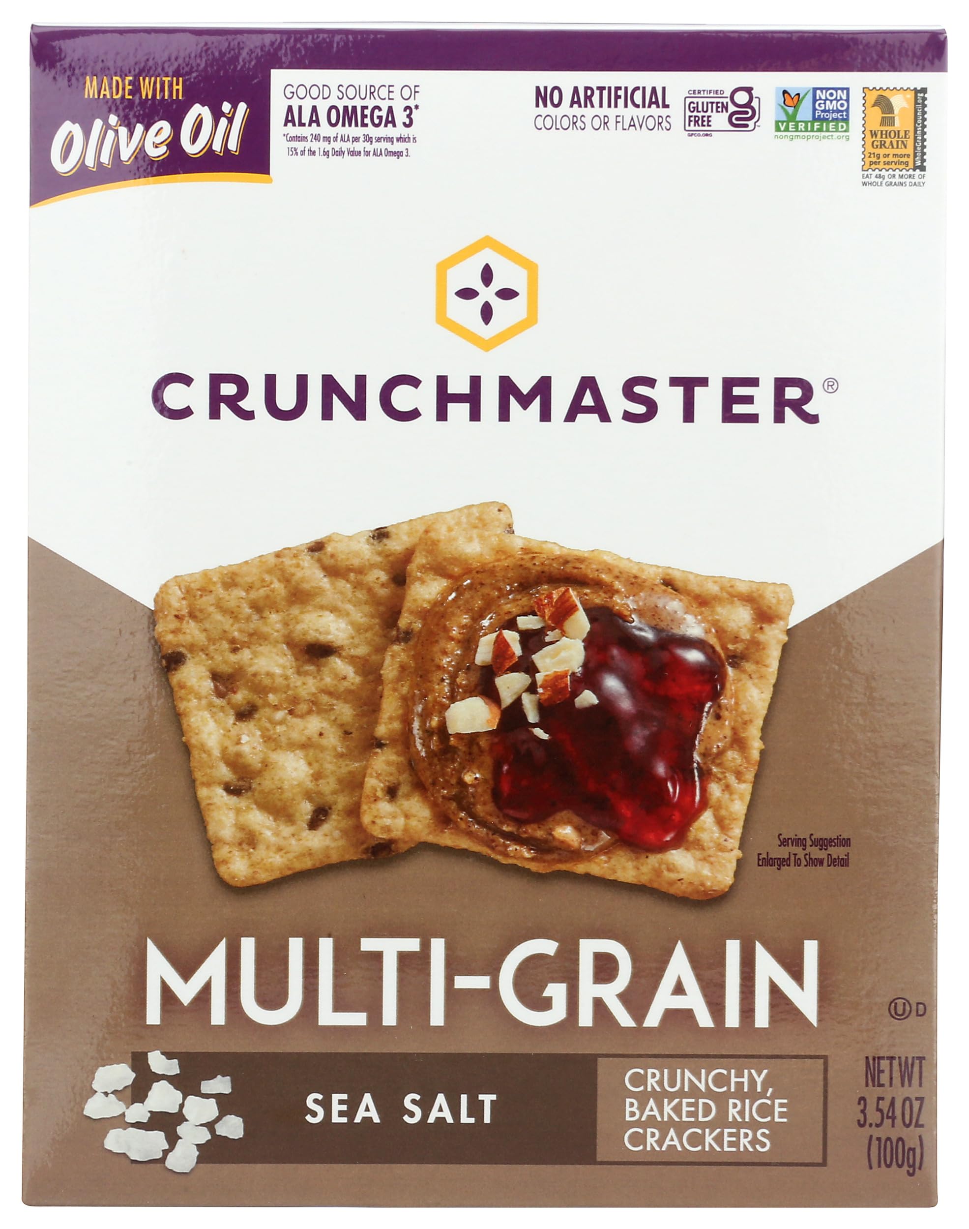 Crunchmaster Sea Salt Multi-Grain Crackers, 3.54 OZ