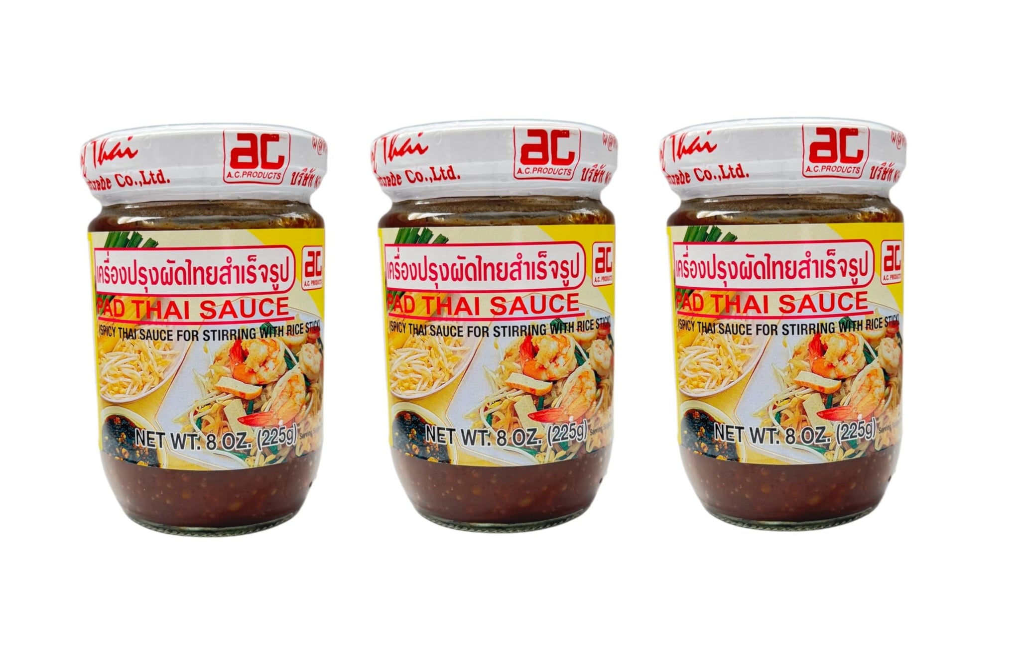 AquaNation Listing For A.C. Products Spicy Pad Thai Sauce - Authentic Thai Stir-Fry Sauce for Rice Stick Noodles, Sweet, Tangy & Spicy Flavor